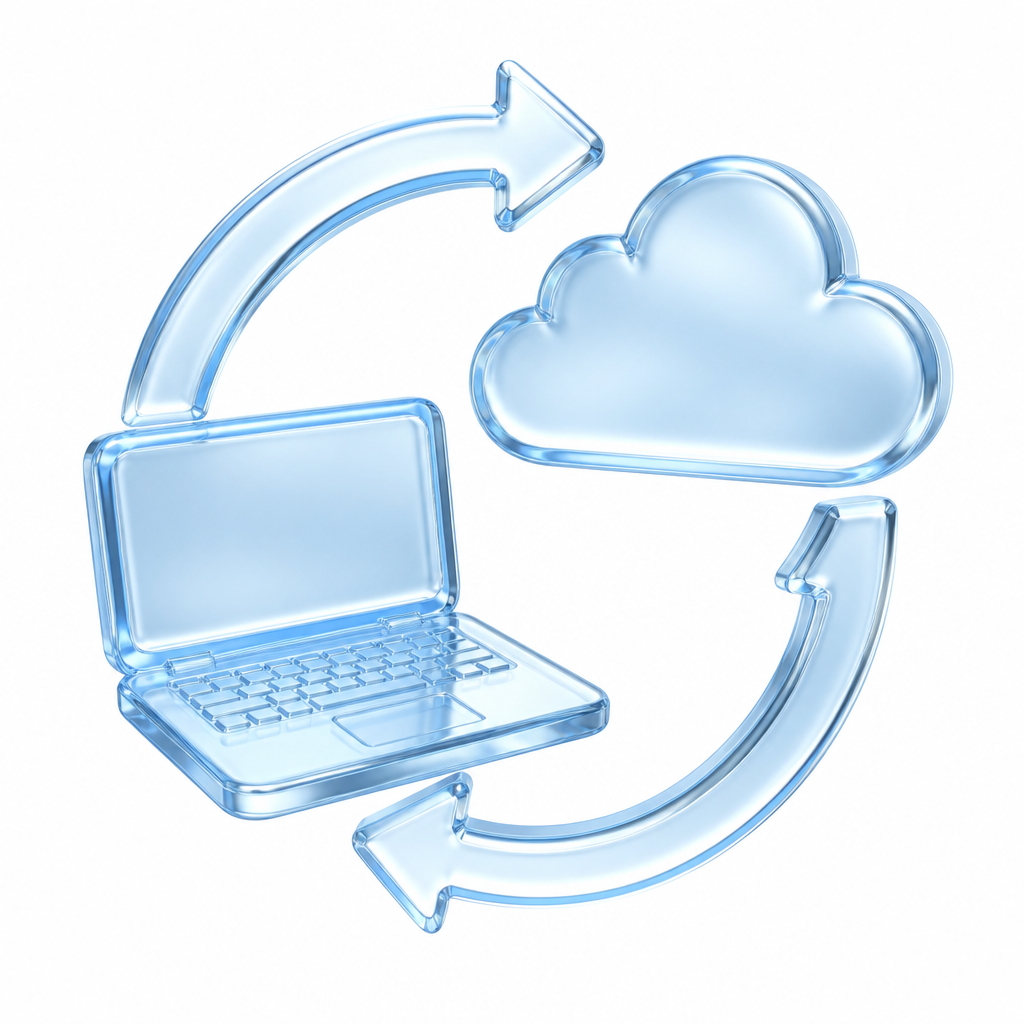 Laptop, cloud, and a continuous digital process