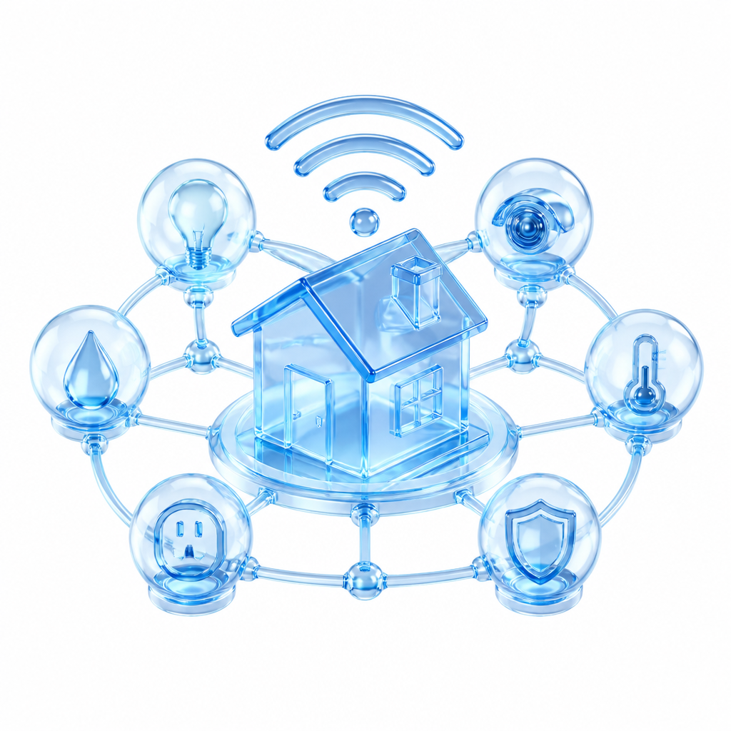 Connected home and plant devices in one network